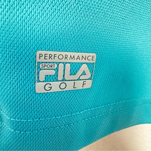 FILA Teal Golf Polo Sport Shirt, Short Sleeve, Polyester Mens, Athletic Fit, XXL - Picture 7 of 9